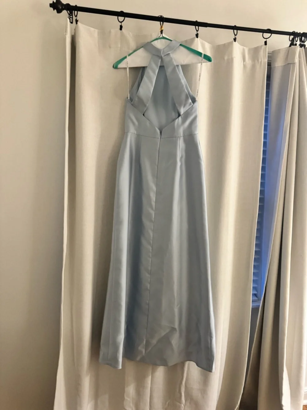 ALFRED SUNG Light Blue Halter Maxi Dress - Picture 2 of 2